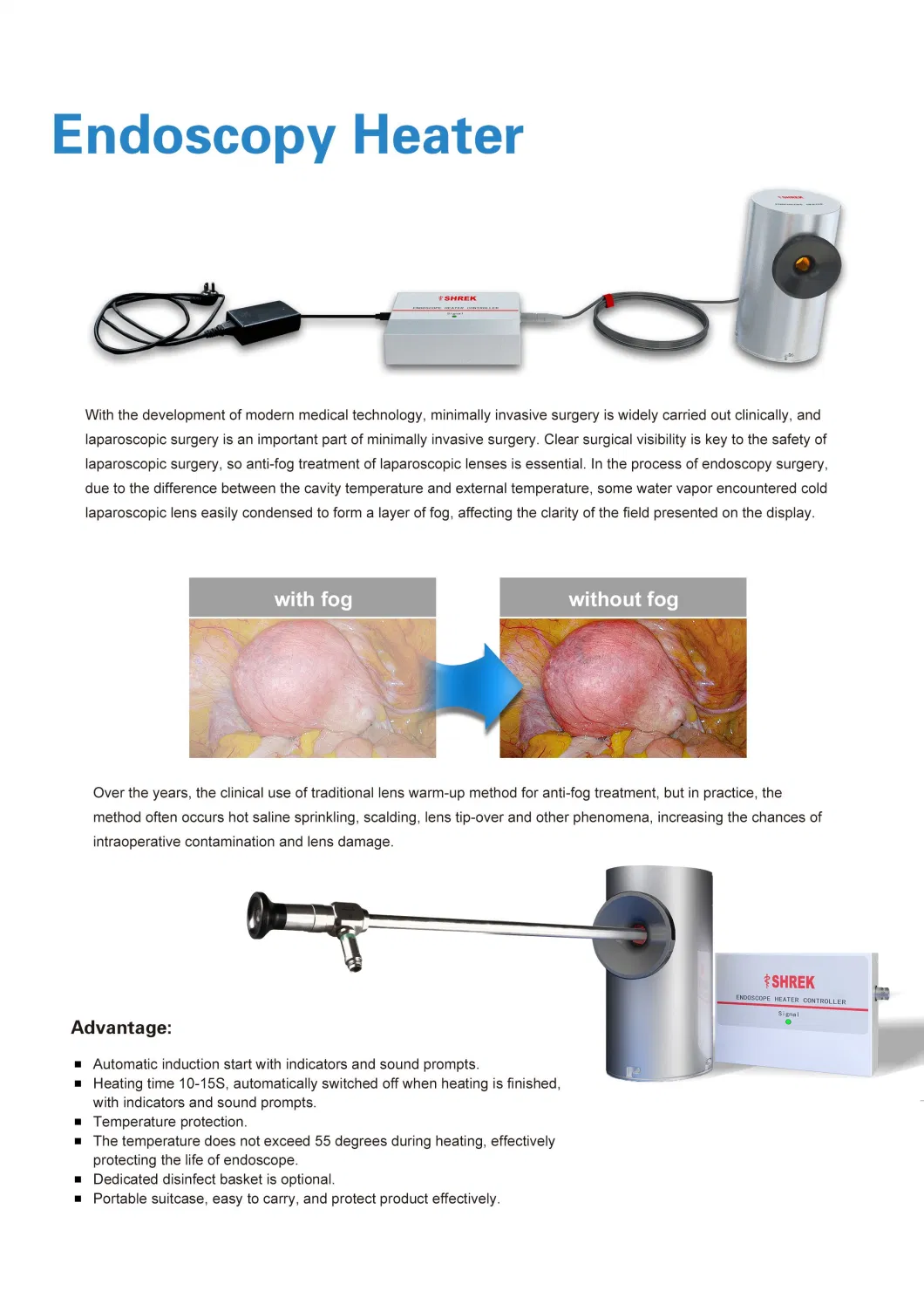 2023 Anti-Fog Scope Heater for General Surgery